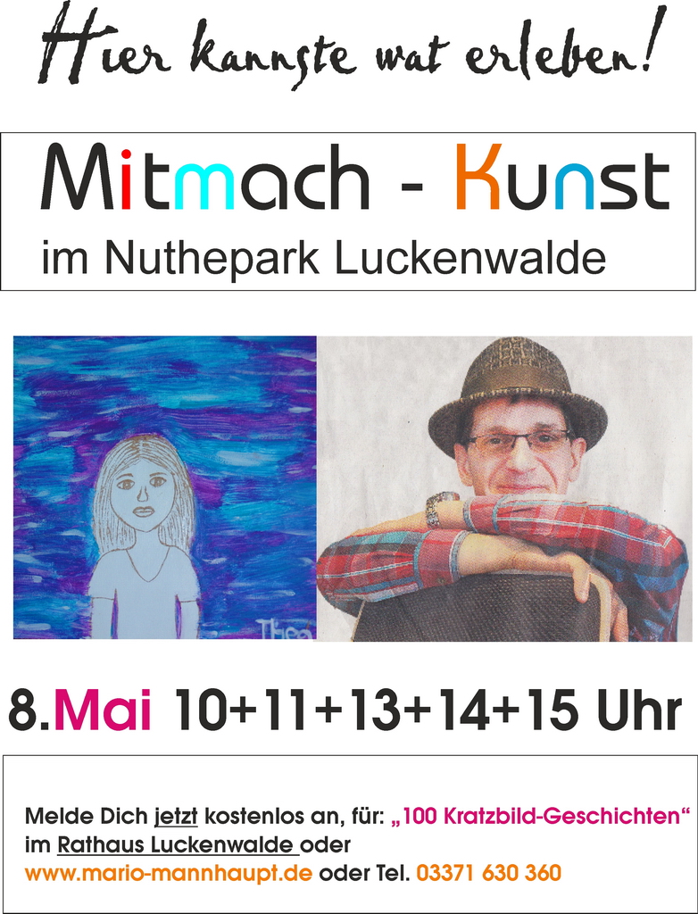 A4 Plakat -Mitmachkunst in Luckenwalde 8_Mai_2016