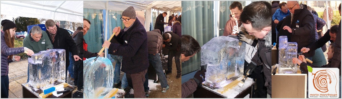 Teamevent Eisschnitzen im Winter